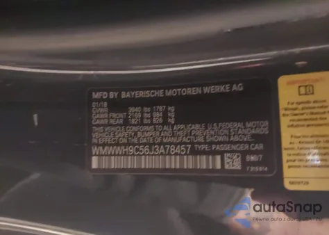 2018 Mini Convertible John Cooper Works из США, поврежденный, VIN WMWWH9C56J3A78457